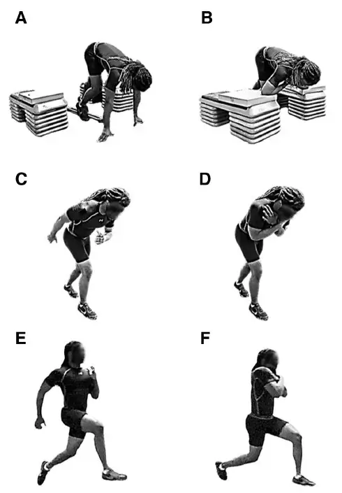 Man running with and without arm swing during a study